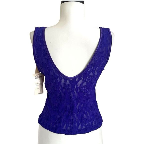 Vintage Y2K Lace Tank Top M Purple Fairy Grunge Whimsigoth Coquette - Picture 3 of 10